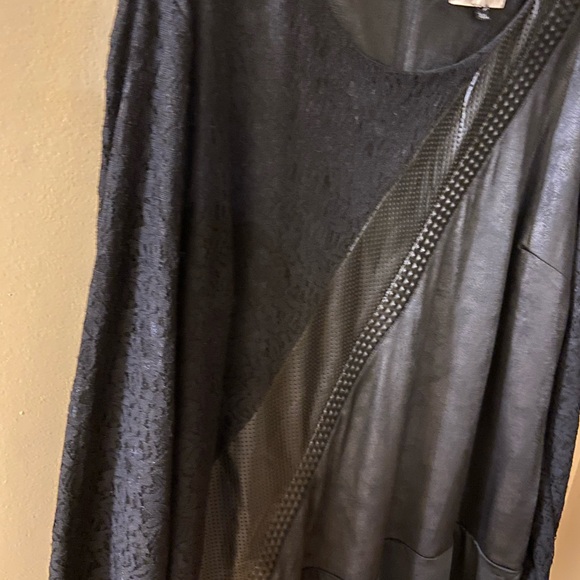 Grande Madame faux leather look black midi dress - size 3XL - Picture 5 of 10
